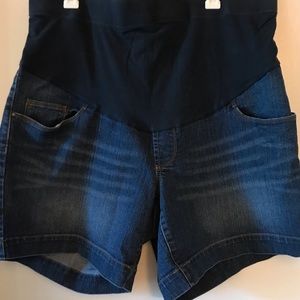 Motherhood denim maternity shorts